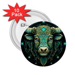 Bull Star Sign 2 25  Buttons (10 Pack)  by Bangk1t