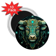 Bull Star Sign 2 25  Magnets (10 Pack)  by Bangk1t