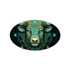 Bull Star Sign Sticker (oval)