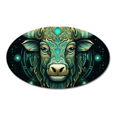 Bull Star Sign Oval Magnet