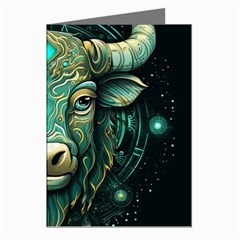 Bull Star Sign Greeting Cards (pkg Of 8) by Bangk1t