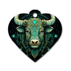 Bull Star Sign Dog Tag Heart (two Sides) by Bangk1t