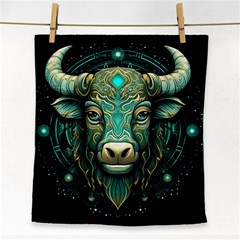 Bull Star Sign Face Towel