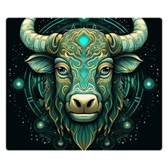 Bull Star Sign Two Sides Premium Plush Fleece Blanket (small) by Bangk1t