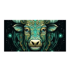 Bull Star Sign Satin Wrap 35  X 70  by Bangk1t