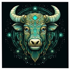 Bull Star Sign Wooden Puzzle Square by Bangk1t