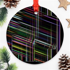 False Prismatic Black Background Round Ornament (two Sides) by Bangk1t