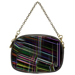 False Prismatic Black Background Chain Purse (two Sides)