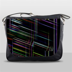 False Prismatic Black Background Messenger Bag by Bangk1t