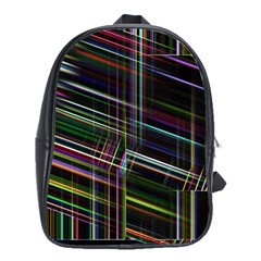 False Prismatic Black Background School Bag (xl) by Bangk1t