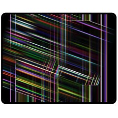 False Prismatic Black Background Two Sides Fleece Blanket (medium) by Bangk1t