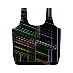 False Prismatic Black Background Full Print Recycle Bag (m) by Bangk1t