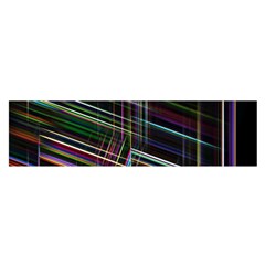 False Prismatic Black Background Oblong Satin Scarf (16  X 60 ) by Bangk1t