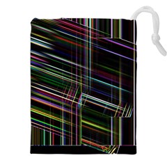 False Prismatic Black Background Drawstring Pouch (4xl) by Bangk1t