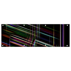 False Prismatic Black Background Banner And Sign 9  X 3  by Bangk1t