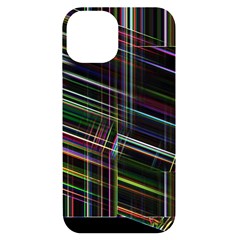 False Prismatic Black Background Iphone 14 Black Uv Print Case by Bangk1t