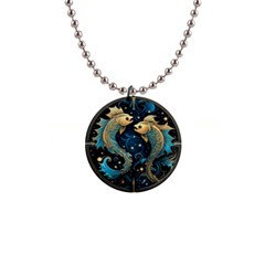 Fish Star Sign 1  Button Necklace by Bangk1t