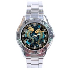 Fish Star Sign Stainless Steel Analogue Watch by Bangk1t