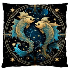 Fish Star Sign Large Cushion Case (two Sides) by Bangk1t