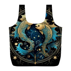 Fish Star Sign Full Print Recycle Bag (l) by Bangk1t