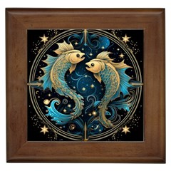 Fish Star Sign Framed Tile by Bangk1t