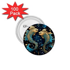 Fish Star Sign 1 75  Buttons (100 Pack) 