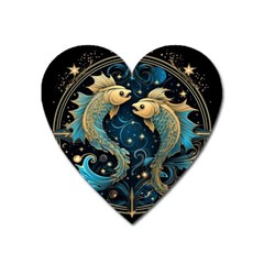 Fish Star Sign Heart Magnet by Bangk1t