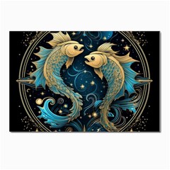 Fish Star Sign Postcard 4 x 6  (pkg Of 10) by Bangk1t