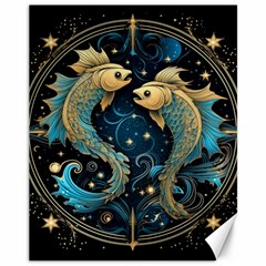 Fish Star Sign Canvas 11  X 14  by Bangk1t