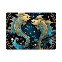 Fish Star Sign Premium Plush Fleece Blanket (mini) by Bangk1t