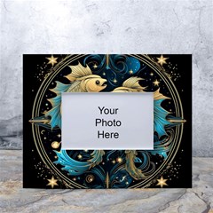 Fish Star Sign White Tabletop Photo Frame 4 x6  by Bangk1t