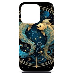 Fish Star Sign Iphone 14 Pro Black Uv Print Case