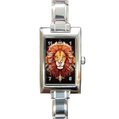 Lion Star Sign Astrology Horoscope Rectangle Italian Charm Watch