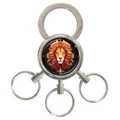 Lion Star Sign Astrology Horoscope 3-Ring Key Chain