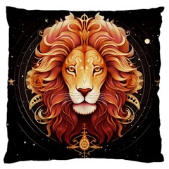 Lion Star Sign Astrology Horoscope Large Cushion Case (two Sides) by Bangk1t