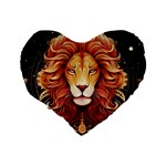 Lion Star Sign Astrology Horoscope Standard 16  Premium Heart Shape Cushions Back