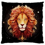 Lion Star Sign Astrology Horoscope Standard Premium Plush Fleece Cushion Case (One Side) Front