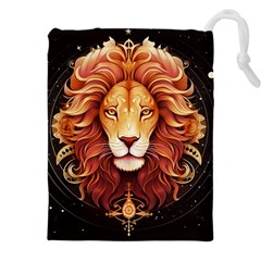 Lion Star Sign Astrology Horoscope Drawstring Pouch (4xl) by Bangk1t