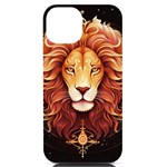 Lion Star Sign Astrology Horoscope iPhone 14 Black UV Print Case Front