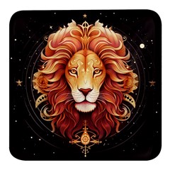 Lion Star Sign Astrology Horoscope Square Glass Fridge Magnet (4 Pack) by Bangk1t