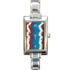 Line Vertical Lines Color Lines Rectangle Italian Charm Watch by Bangk1t