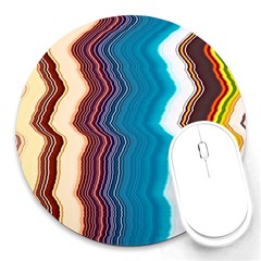 Line Vertical Lines Color Lines Round Mousepad by Bangk1t