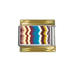 Line Vertical Lines Color Lines Gold Trim Italian Charm (9mm) by Bangk1t