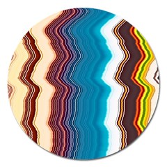 Line Vertical Lines Color Lines Magnet 5  (round) by Bangk1t