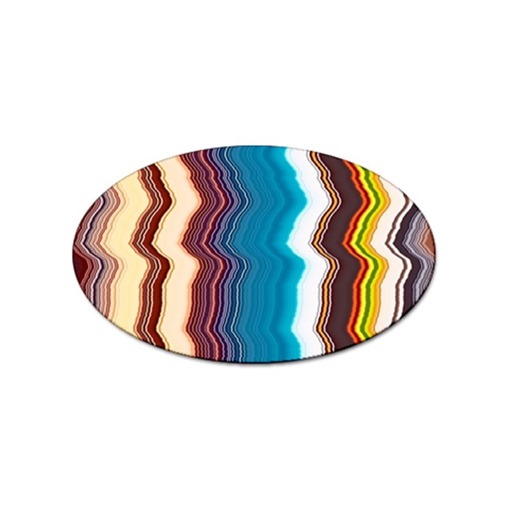 Line Vertical Lines Color Lines Sticker Oval (10 pack)