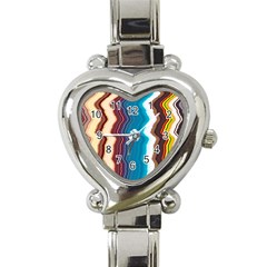 Line Vertical Lines Color Lines Heart Italian Charm Watch by Bangk1t