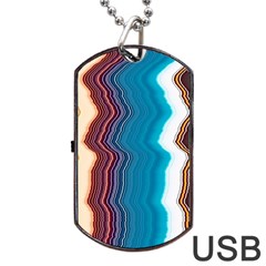 Line Vertical Lines Color Lines Dog Tag Usb Flash (one Side) by Bangk1t