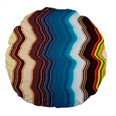 Line Vertical Lines Color Lines Large 18  Premium Round Cushions by Bangk1t