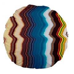 Line Vertical Lines Color Lines Large 18  Premium Flano Round Cushions by Bangk1t