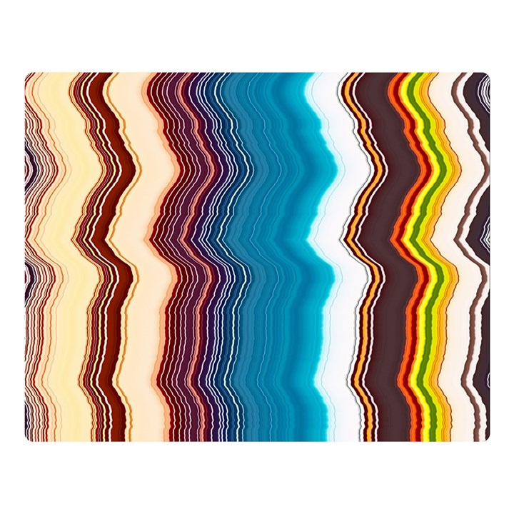 Line Vertical Lines Color Lines Two Sides Premium Plush Fleece Blanket (Large)